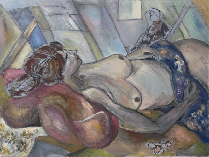 Reclining Nude with Cushion